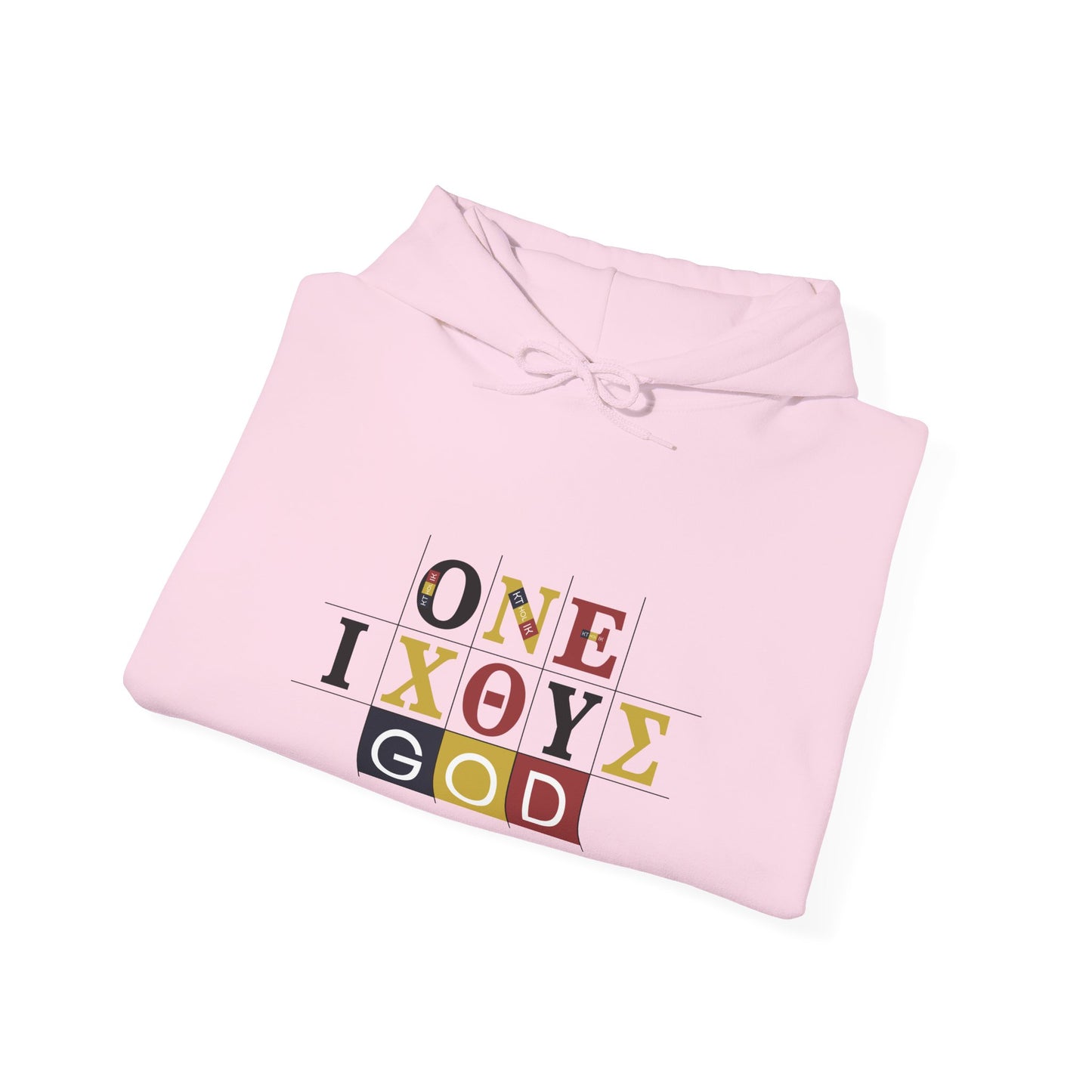 ONE 3 IXO DBA KTHOLIK LETT Graphic Unisex Heavy Blend™ Hooded Sweatshirt - Casual Cozy Apparel