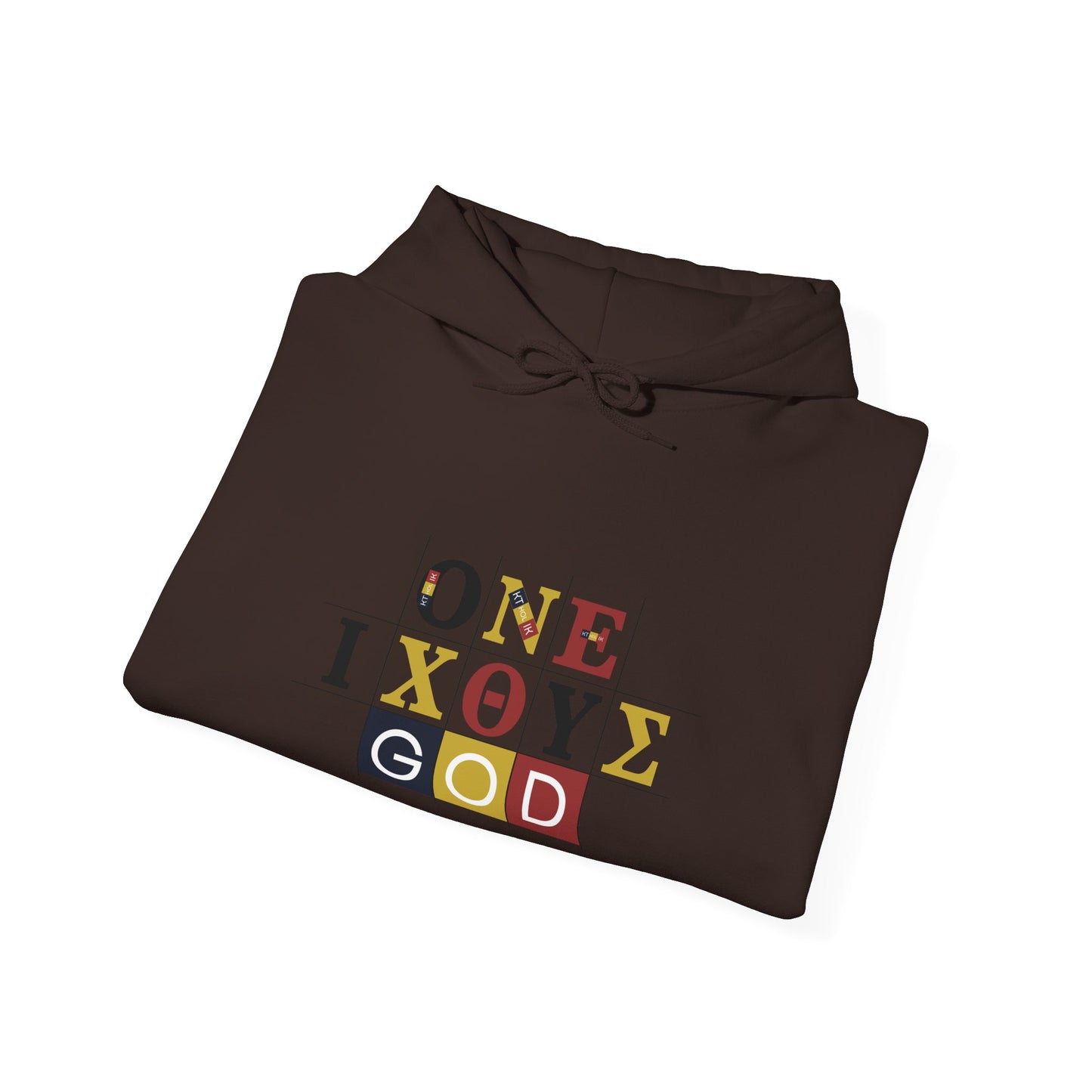 ONE 3 IXO DBA KTHOLIK LETT Graphic Unisex Heavy Blend™ Hooded Sweatshirt - Casual Cozy Apparel