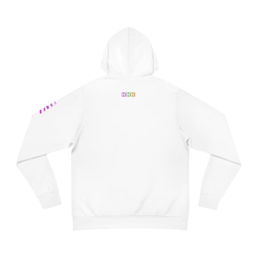 3KKK Stylish White Fashion Hoodie with Graphic Print