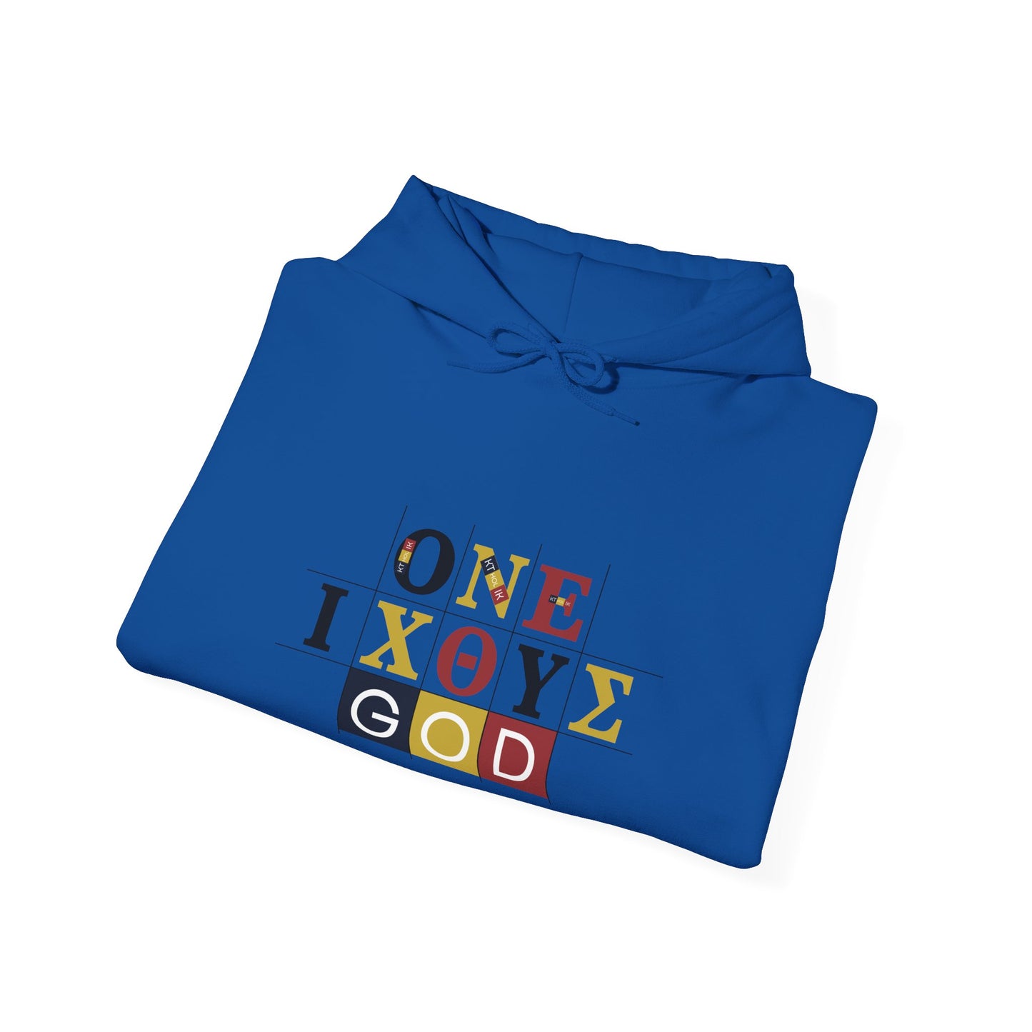 ONE 3 IXO DBA KTHOLIK LETT Graphic Unisex Heavy Blend™ Hooded Sweatshirt - Casual Cozy Apparel