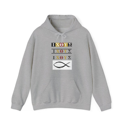 3 IXO DBA KTHOLIK LETT  Graphic Unisex Heavy Blend™ Hooded Sweatshirt - Casual Cozy Apparel