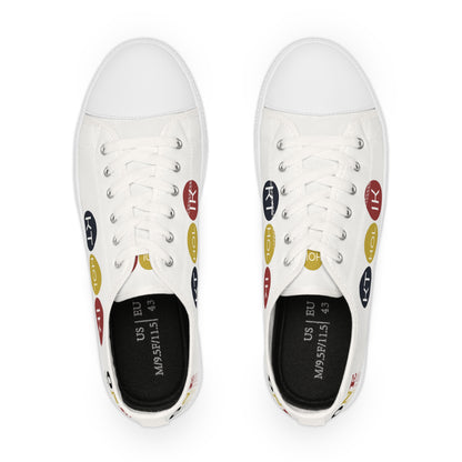 Stylish Men's Low Top Sneakers with Colorful Icons | Casual Footwear, Fashion Sneakers, Everyday Shoes, Gift for Him, Trendy Sneakers
