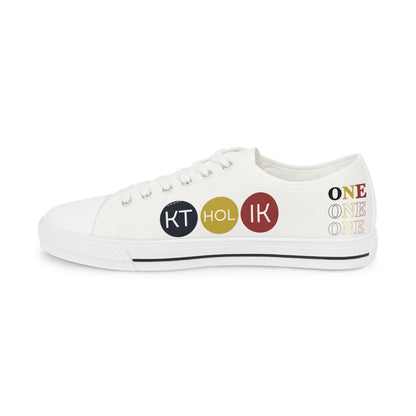 Stylish Men's Low Top Sneakers with Colorful Icons | Casual Footwear, Fashion Sneakers, Everyday Shoes, Gift for Him, Trendy Sneakers